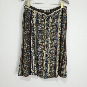 Basic Editions Vintage Skirt Womens 22W Floral Cottage Casual Earthy Col…